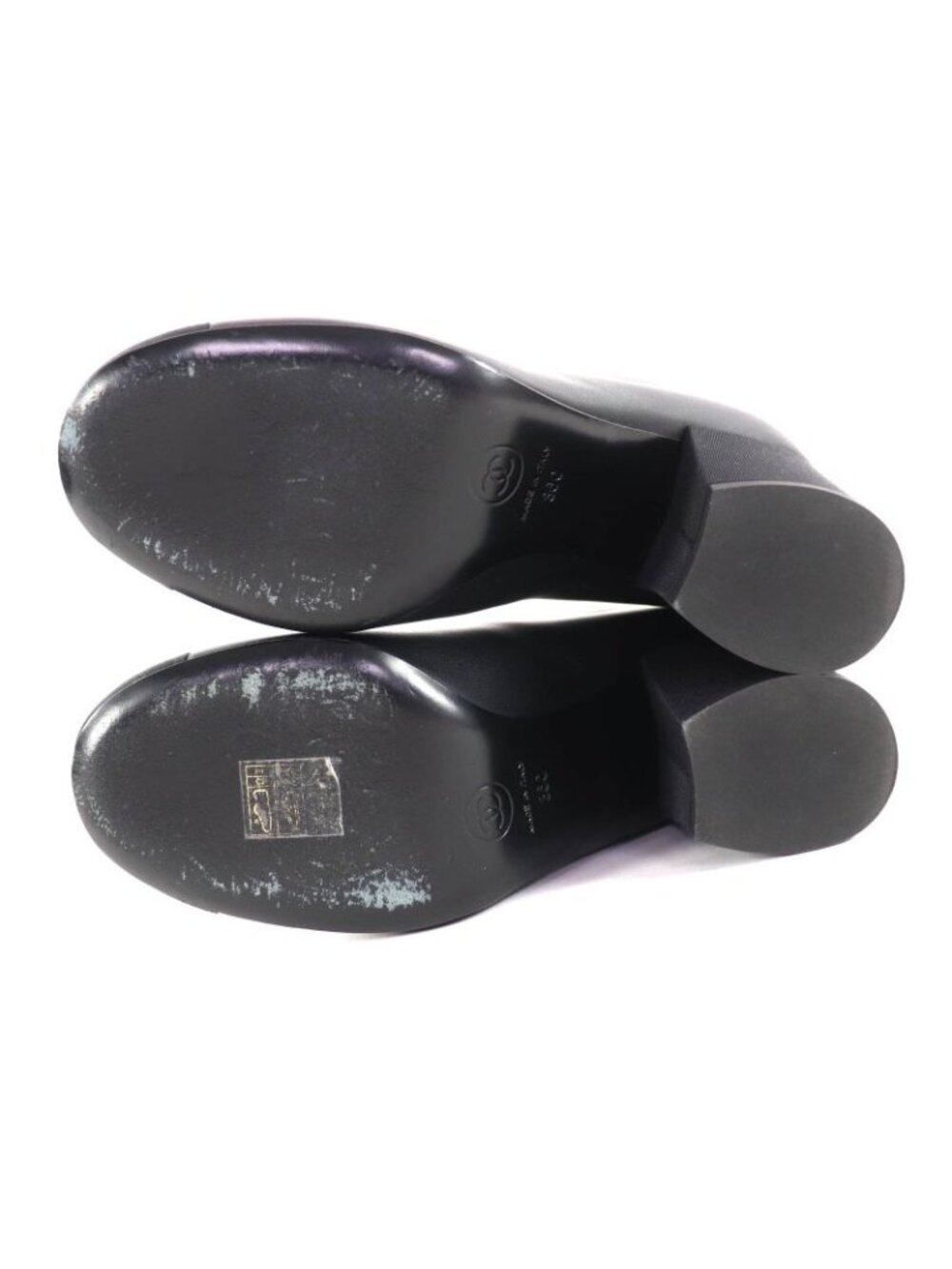 Chanel 22K Coco Mark Leather Ankle Boots with Gold Hardware Black 36 - Picture 9 of 15